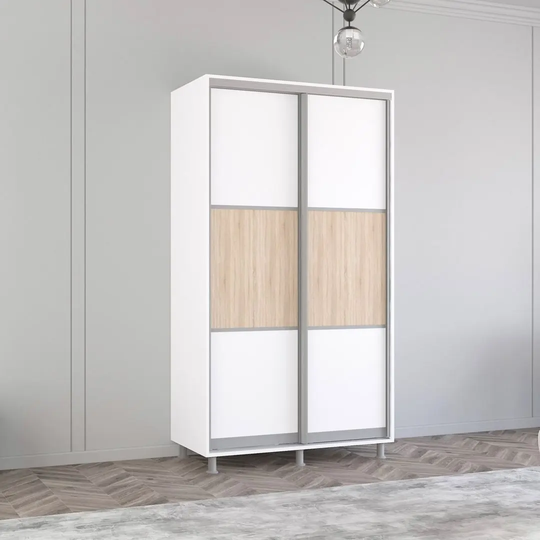 Dulap-cupe Mobildor Aron K 110x240x60 (White/Sonoma Oak)