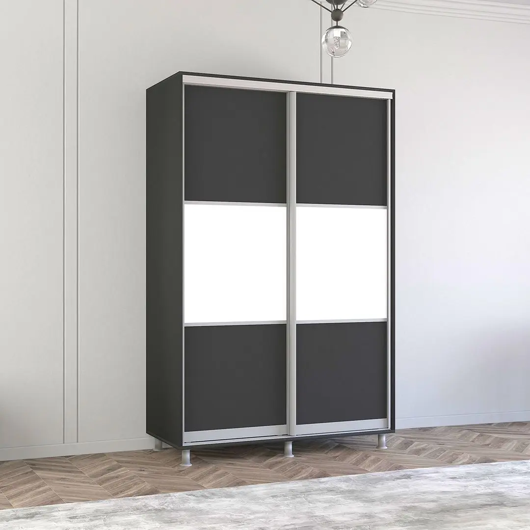 Dulap-cupe Mobildor Aron K 130x210x60 (Anthracite/White)