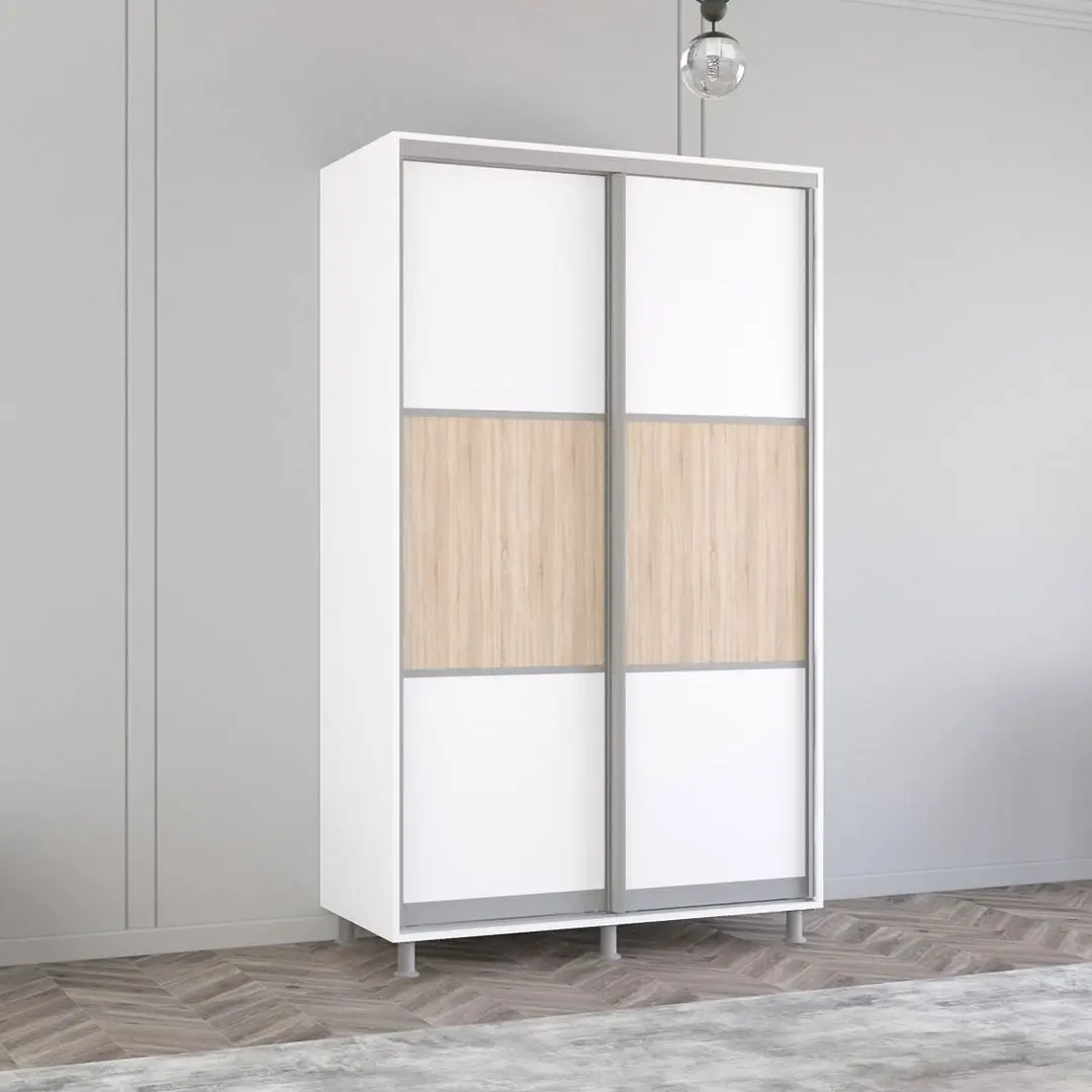 Dulap-cupe Mobildor Aron K 130x240x60 (White/Sonoma Oak)