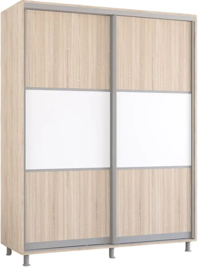Шкаф-купе Mobildor Aron K 180x200x60 (Sonoma Oak/White) - 2