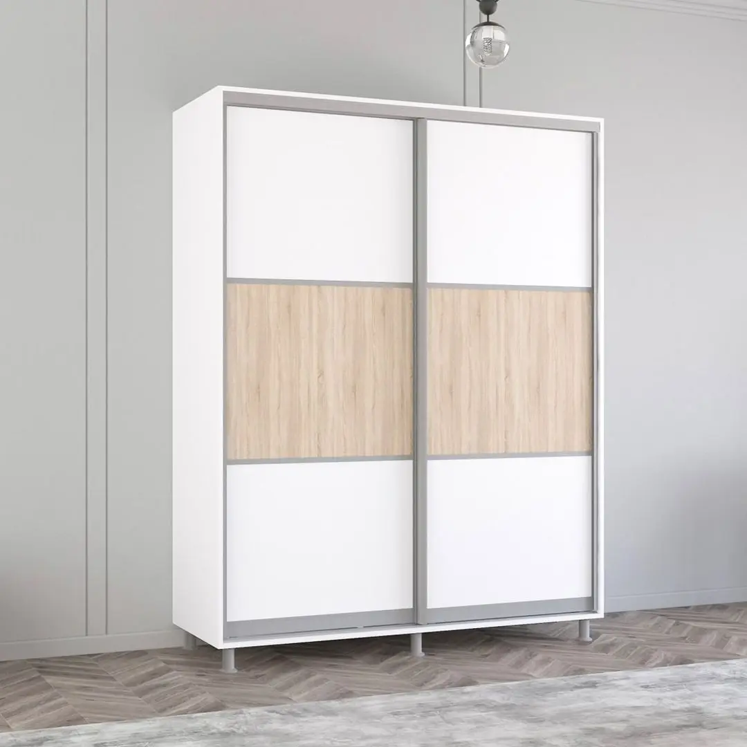 Dulap-cupe Mobildor Aron K 180x220x60 (White/Sonoma Oak)