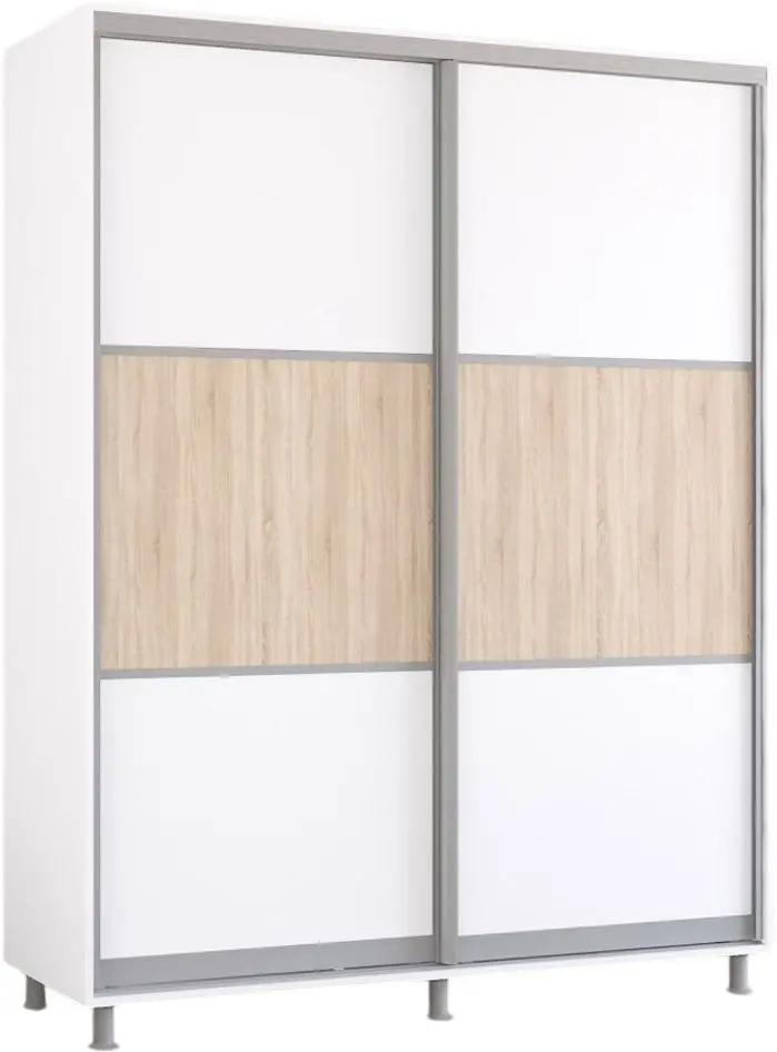 Dulap-cupe Mobildor Aron K 180x230x60 (White/Sonoma Oak) - 2