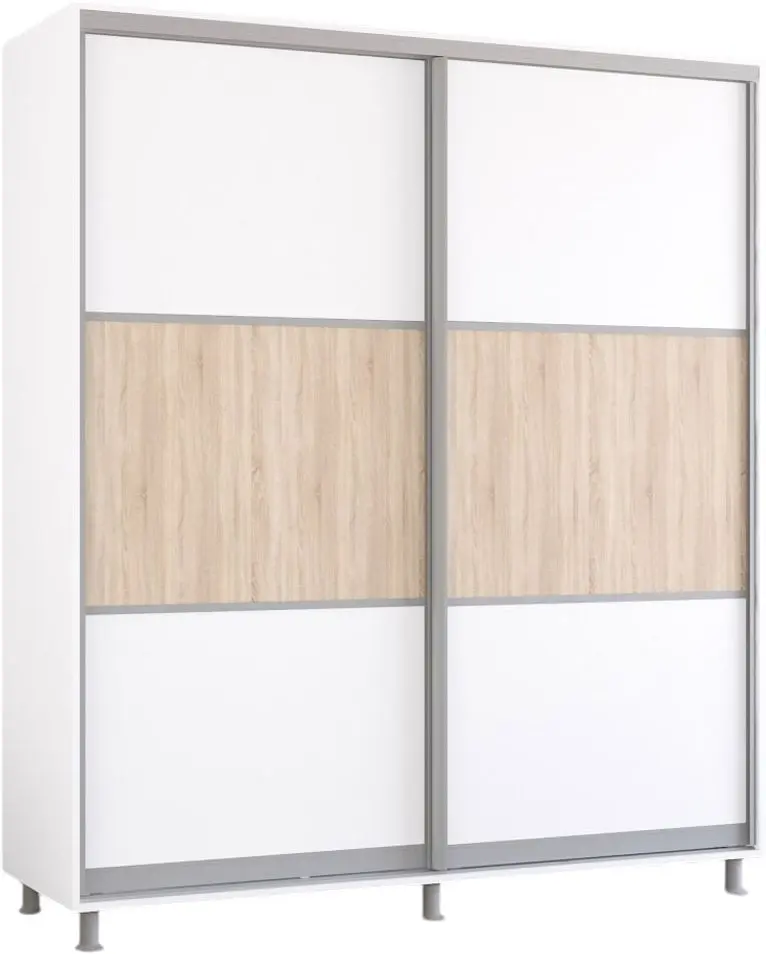 Dulap-cupe Mobildor Aron K 190x210x60 (White/Sonoma Oak) - 2