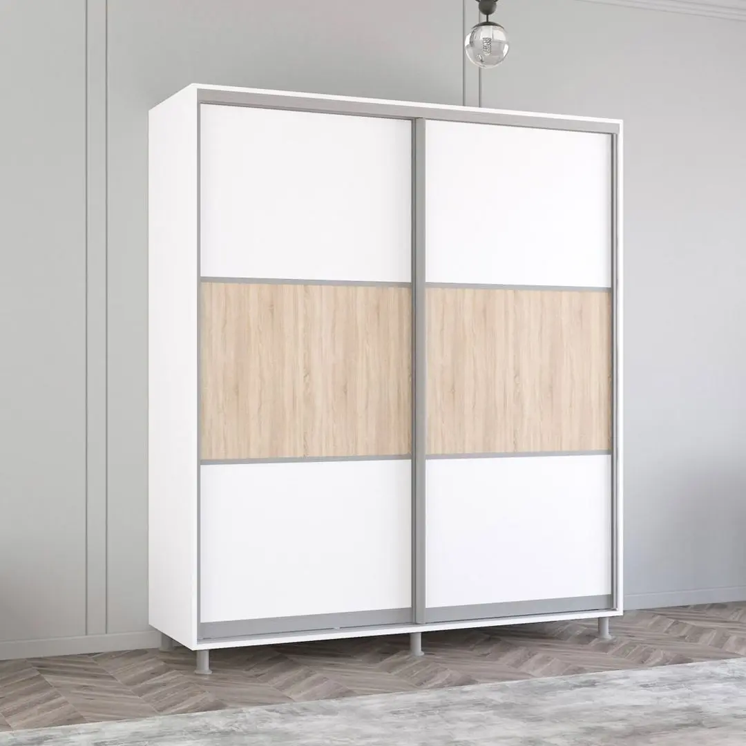 Dulap-cupe Mobildor Aron K 190x240x60 (White/Sonoma Oak)
