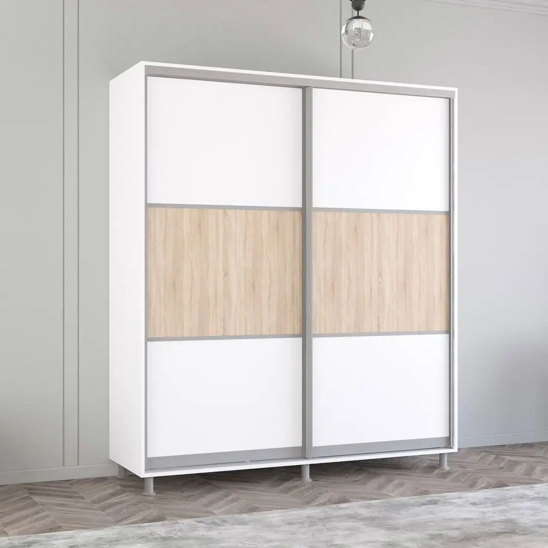 Dulap-cupe Mobildor Aron K 210x220x60 (White/Sonoma Oak)