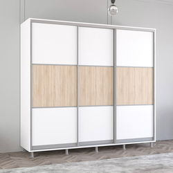 Dulap-cupe Mobildor Aron K 240x220x60 (White/Sonoma Oak)