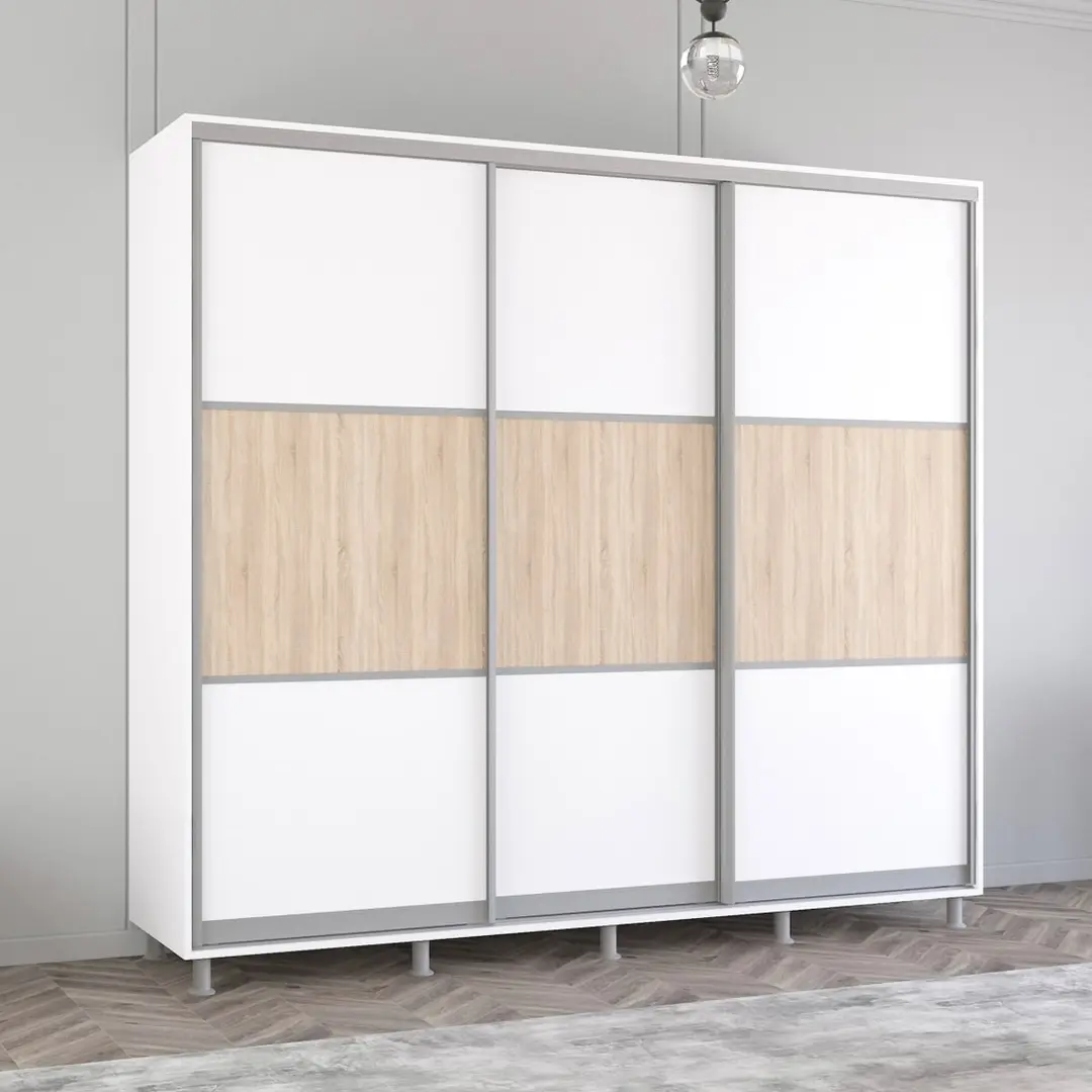 Dulap-cupe Mobildor Aron K 240x240x60 (White/Sonoma Oak)