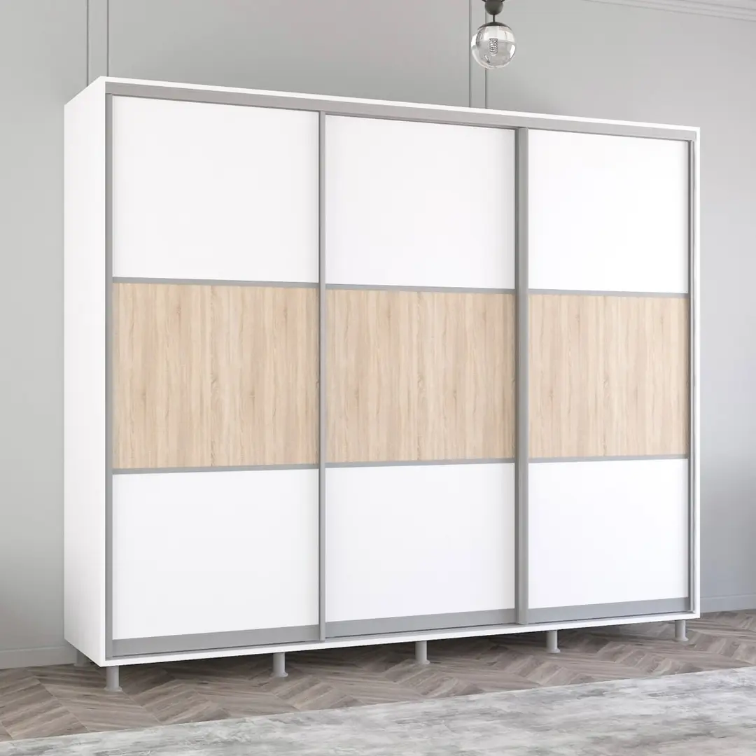 Dulap-cupe Mobildor Aron K 260x200x60 (White/Sonoma Oak)