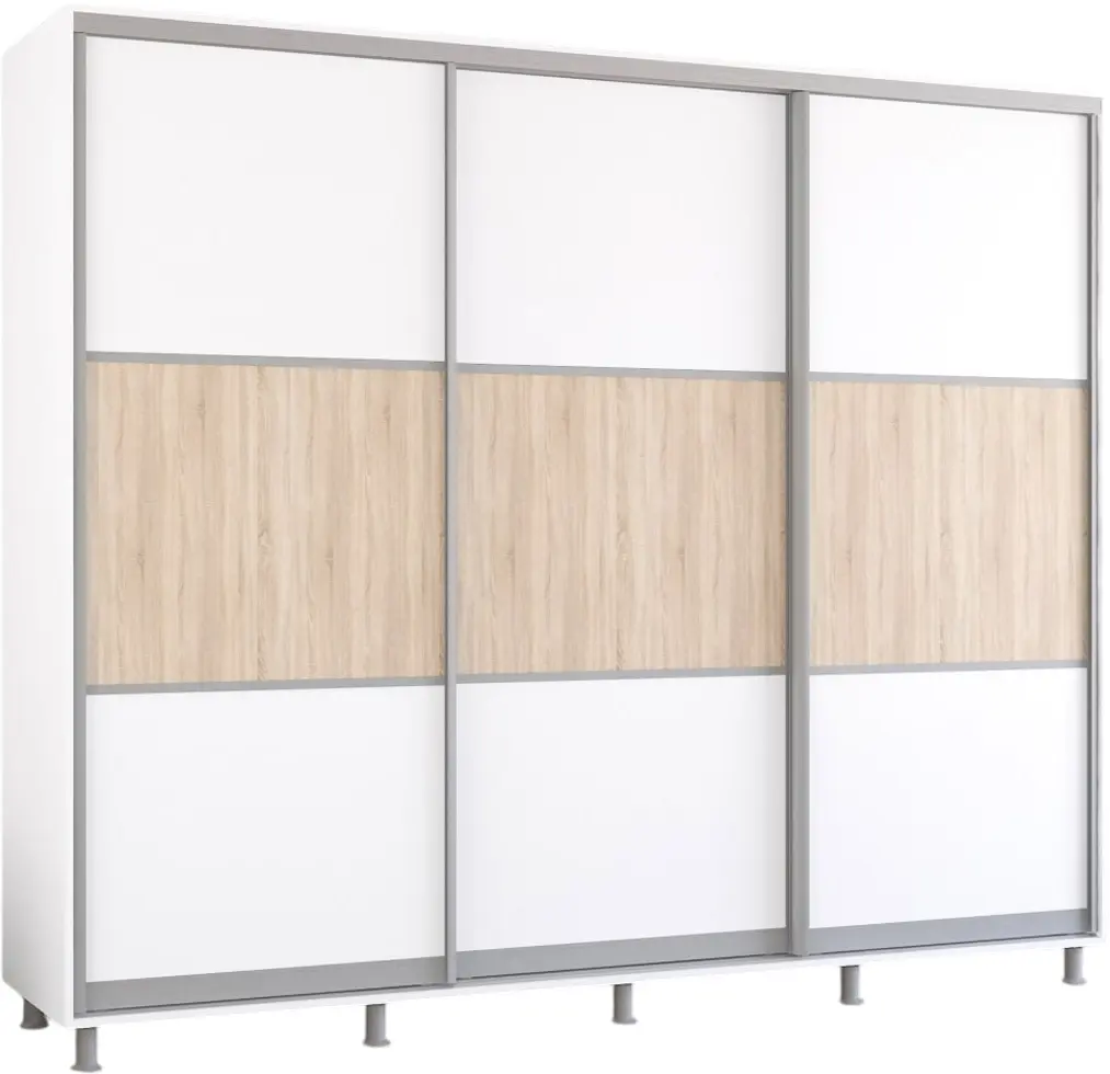 Dulap-cupe Mobildor Aron K 260x240x60 (White/Sonoma Oak) - 2