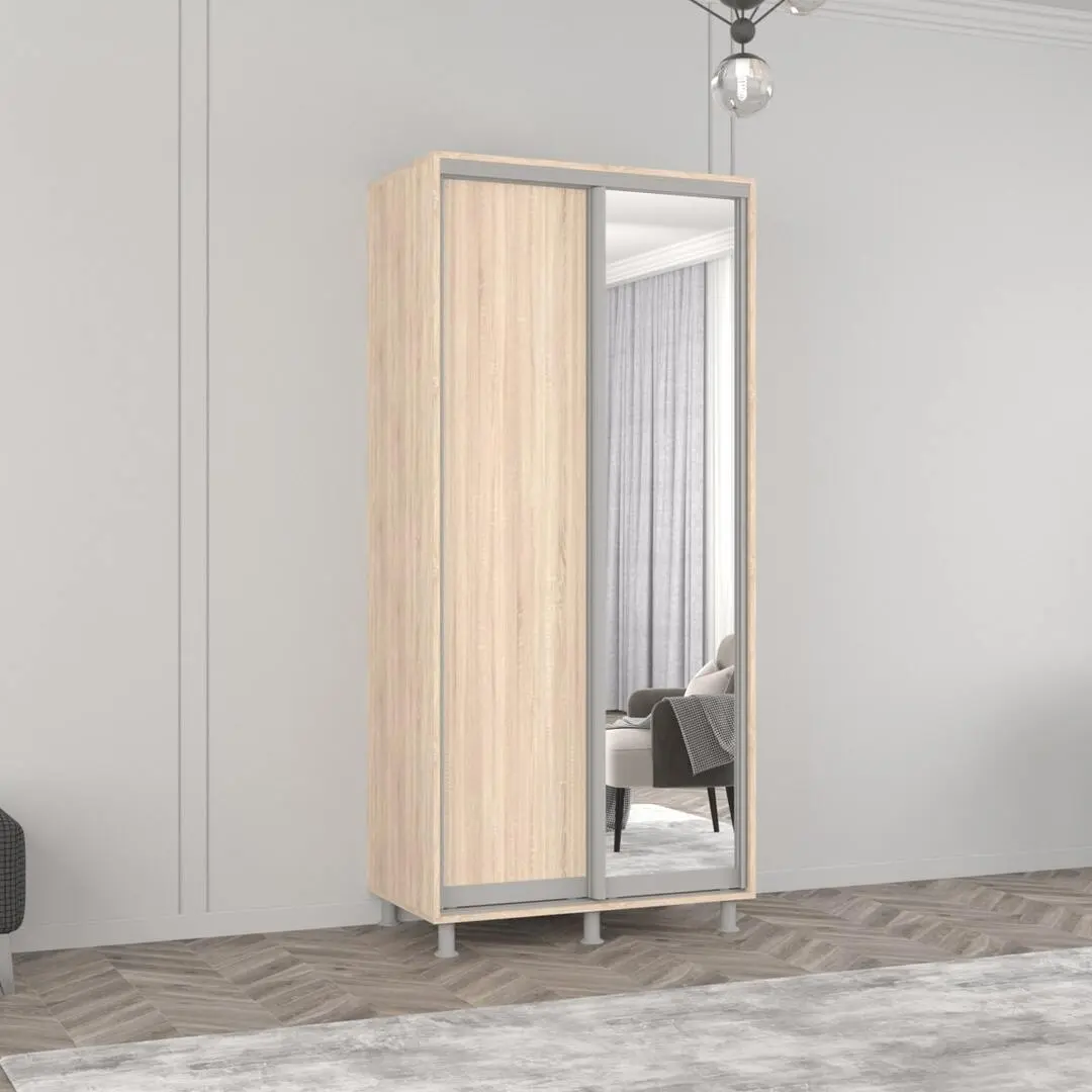 Dulap-cupe Mobildor Aron-P 1 oglinda/1 PAL 130x200x60 (Sonoma Oak)