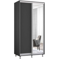 Шкаф-купе Mobildor Aron-P 1 зеркало/1 ДСП 130x220x60 (Anthracite) Thumb