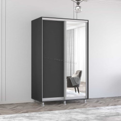 Шкаф-купе Mobildor Aron-P 1 зеркало/1 ДСП 180x200x60 (Anthracite)