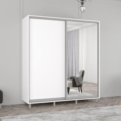 Шкаф-купе Mobildor Aron-P 1 зеркало/1 ДСП 190x200x60 (White)