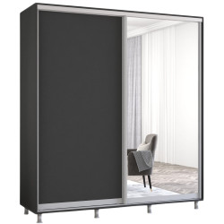 Шкаф-купе Mobildor Aron-P 1 зеркало/1 ДСП 190x230x60 (Anthracite) Thumb