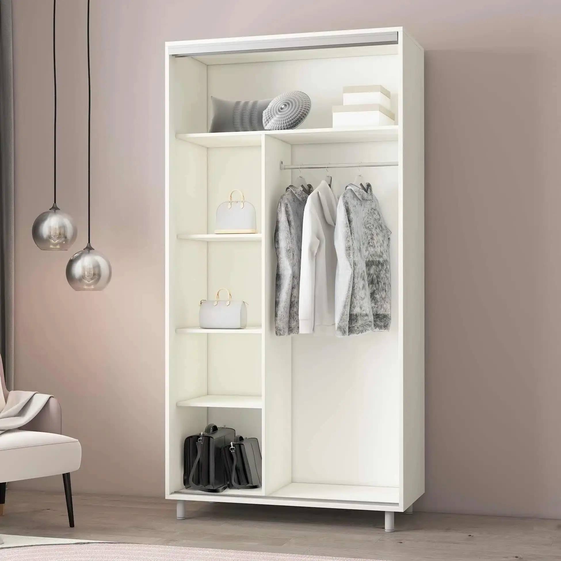 Dulap-cupe Mobildor Aron-P 160x230x60 (White) - 3