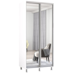 Dulap-cupe Mobildor Aron-P 2 usi oglinda 100x200x60 (White) Thumb