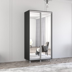 Dulap-cupe Mobildor Aron-P 2 usi oglinda 110x240x60 (Anthracite)