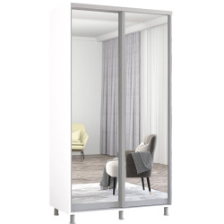 Шкаф-купе Mobildor Aron-P 2 зеркальные двери 120x220x60 (White) Thumb