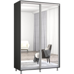 Dulap-cupe Mobildor Aron-P 2 usi oglinda 130x200x60 (Anthracite) Thumb