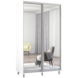 Шкаф-купе Mobildor Aron-P 2 зеркальные двери 130x210x60 (White) Thumb