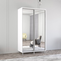 Шкаф-купе Mobildor Aron-P 2 зеркальные двери 140x200x60 (White)