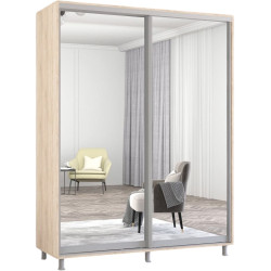 Dulap-cupe Mobildor Aron-P 2 usi oglinda 170x240x60 (Sonoma Oak) Thumb