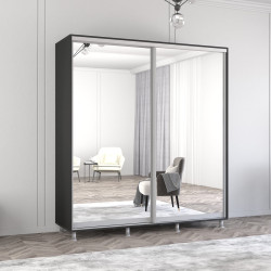 Dulap-cupe Mobildor Aron-P 2 usi oglinda 180x200x60 (Anthracite)