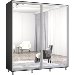 Dulap-cupe Mobildor Aron-P 2 usi oglinda 180x210x60 (Anthracite) Thumb