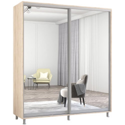 Dulap-cupe Mobildor Aron-P 2 usi oglinda 190x240x60 (Sonoma Oak) Thumb