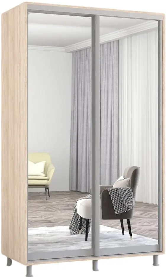 Dulap-cupe Mobildor Aron-P 2 usi oglinda 160x210x60 (Sonoma Oak) - 2