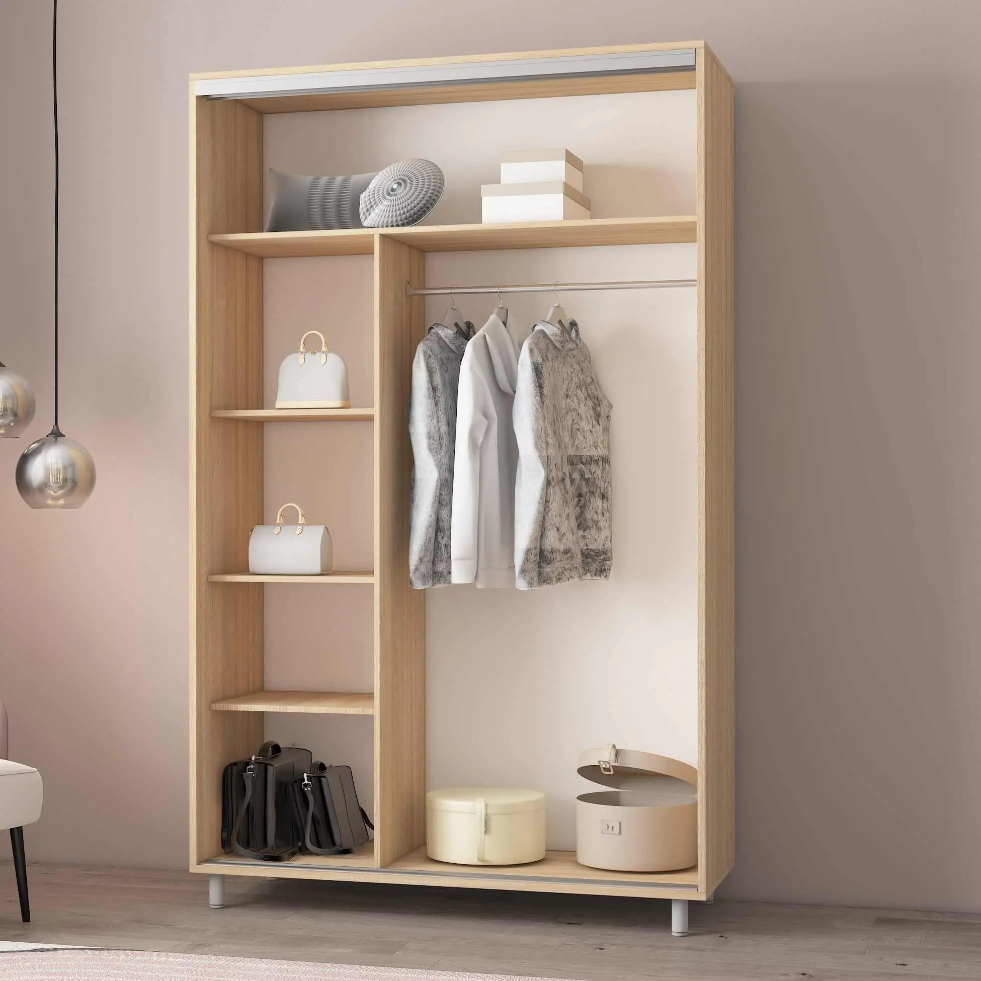 Dulap-cupe Mobildor Aron-P usi PAL 180x240x60 (Sonoma Oak) - 3