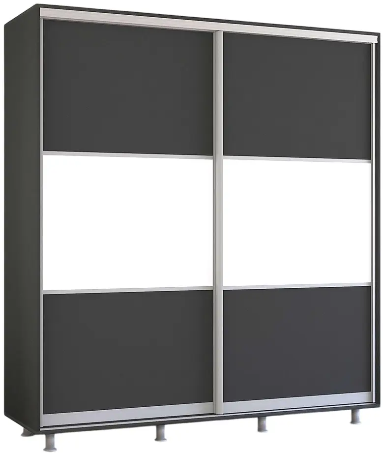 Шкаф-купе Mobildor Aron-P K горизонтальный 200x220x60 (Anthracite) - 3