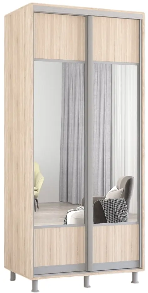 Dulap-cupe Mobildor Aron-P K1 orizontal/cu oglinda 120x220x60 (Sonoma Oak) - 3