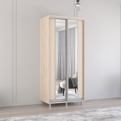 Dulap-cupe Mobildor Aron-P K2 vertical/cu oglinda 100x220x60 (Sonoma Oak)