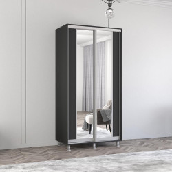 Dulap-cupe Mobildor Aron-P K2 vertical/cu oglinda 110x200x60 (Anthracite)