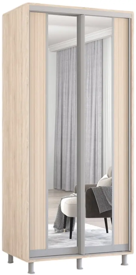 Dulap-cupe Mobildor Aron-P K2 vertical/cu oglinda 120x200x60 (Sonoma Oak) - 3