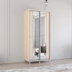 Dulap-cupe Mobildor Aron-P K2 vertical/cu oglinda 120x230x60 (Sonoma Oak)