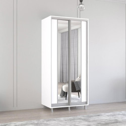 Шкаф-купе Mobildor Aron-P K2 вертикальный/с зеркалом 120x230x60 (White)