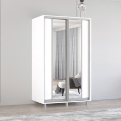 Шкаф-купе Mobildor Aron-P K2 вертикальный/с зеркалом 140x220x60 (White)