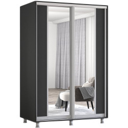 Dulap-cupe Mobildor Aron-P K2 vertical/cu oglinda 140x230x60 (Anthracite) Thumb