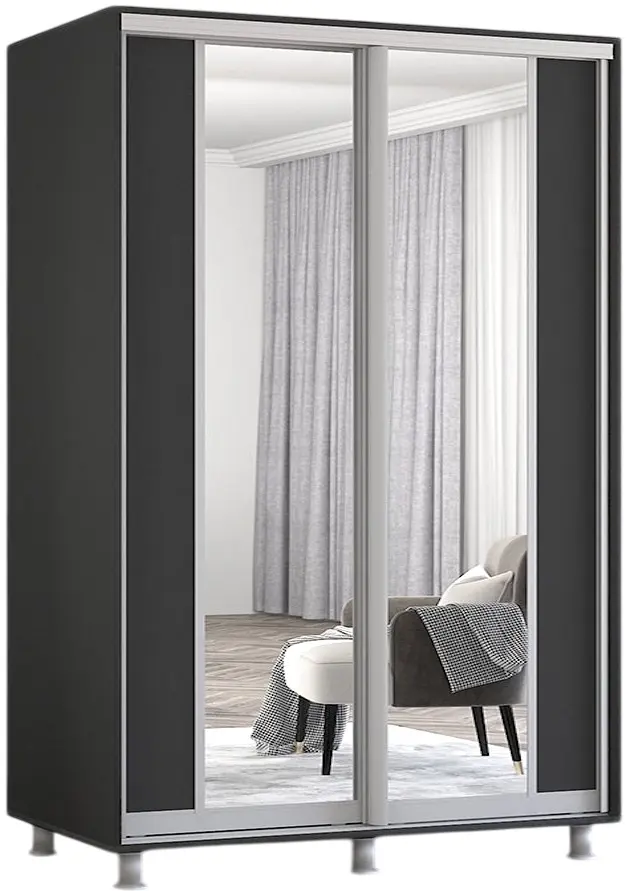 Dulap-cupe Mobildor Aron-P K2 vertical/cu oglinda 150x220x60 (Anthracite) - 3