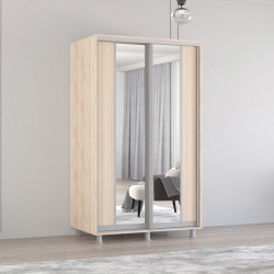 Dulap-cupe Mobildor Aron-P K2 vertical/cu oglinda 160x230x60 (Sonoma Oak)