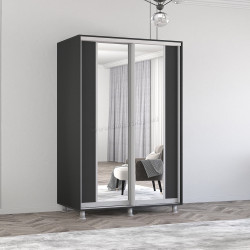 Dulap-cupe Mobildor Aron-P K2 vertical/cu oglinda 160x240x60 (Anthracite)