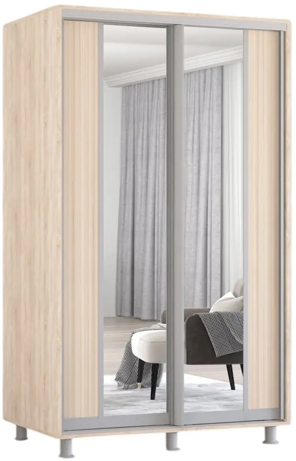 Dulap-cupe Mobildor Aron-P K2 vertical/cu oglinda 180x230x60 (Sonoma Oak) - 3