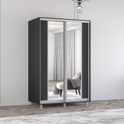 Dulap-cupe Mobildor Aron-P K2 vertical/cu oglinda 180x240x60 (Anthracite)