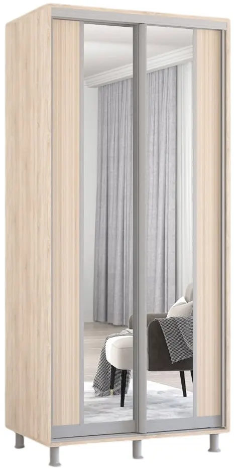 Dulap-cupe Mobildor Aron-P cu oglinda K2 120x240x60 (Sonoma Oak) - 2