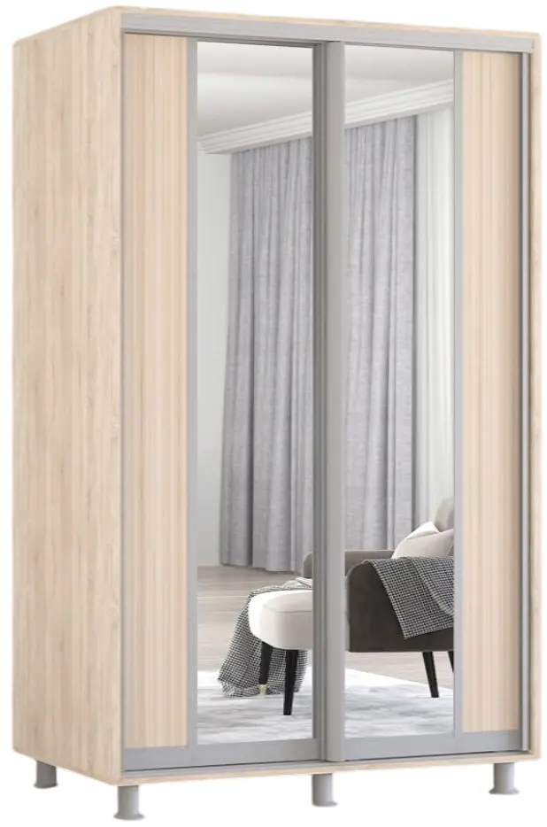 Dulap-cupe Mobildor Aron-P cu oglinda K2 180x240x60 (Sonoma Oak) - 2