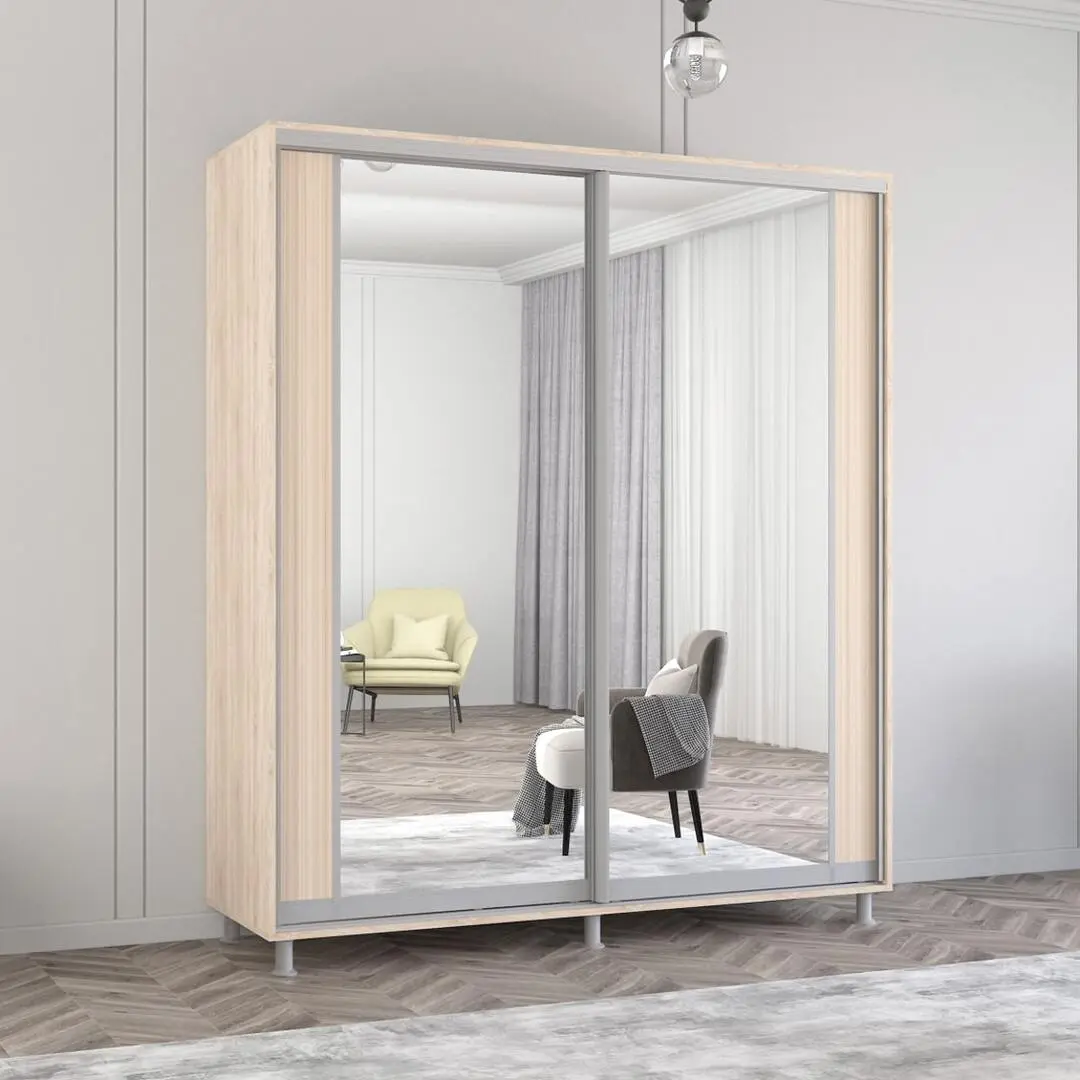 Dulap-cupe Mobildor Aron-P cu oglinda K2 190x220x60 (Sonoma Oak)