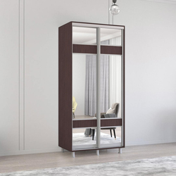 Dulap-cupe Mobildor Aron-P cu oglinda K3 Zebra 100x240x60 (Wenge)