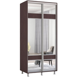 Dulap-cupe Mobildor Aron-P cu oglinda K3 Zebra 110x220x60 (Wenge) Thumb